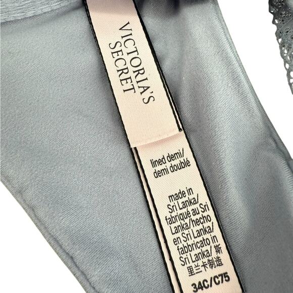 Victoria's Secret Periwinkle Lined Demi Bra Racerback Size 34C - Picture 4 of 5